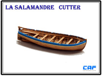French dinghy salamander small boat CUTTER full length 130mm full rib model kit