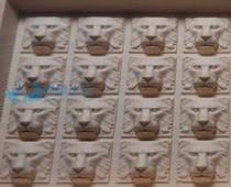 Sailboat model crane anchor end carved lion head