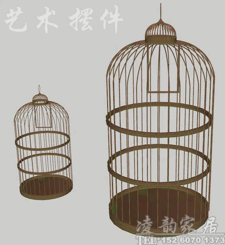 Brief Retro Creative Decoration Iron Art Bird Cage Floral Bird Cage Subs Large Number Shop Window Swing Piece Wedding Prop Decorations