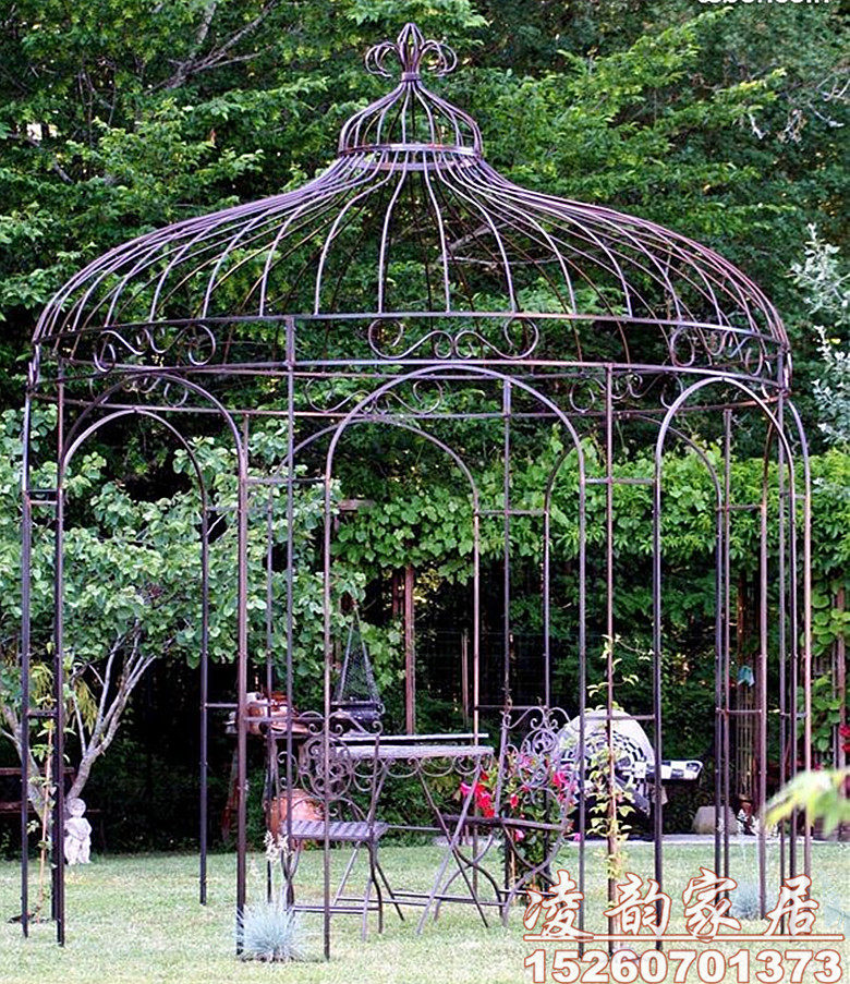 Outdoor Decoration Iron Art Large Bird Cage Restaurant Park Furnishing Cool Pavilion Courtyard Display Farmstead Landscape Casual Seat 