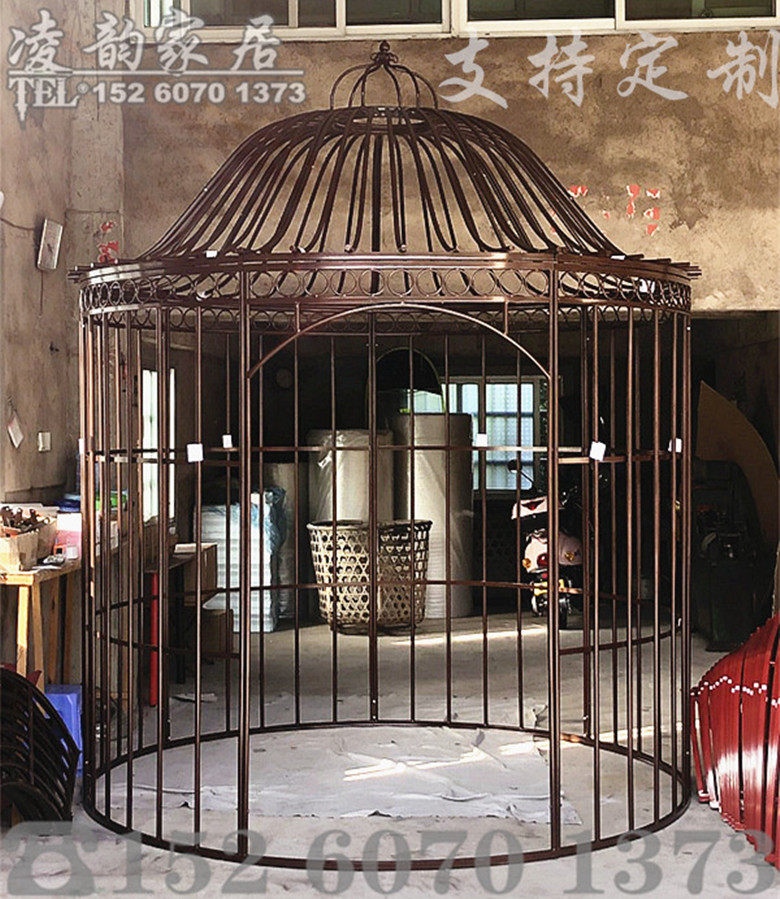 Iron Art Bird Cage Outdoor Patio Park Cassette Casual Seat Large Dining Hall Decoration Special Bird Cage Landscape