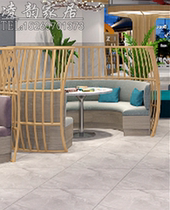 Restaurant decoration Wrought iron birdcage Hot pot shop Sofa deck Cafe Hotel cage Large metal imitation wood birdcage