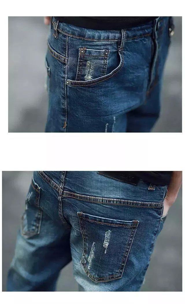 Jeans pour adolescent pieds Slim pour Quatre saisons - Ref 1467073 Image 12