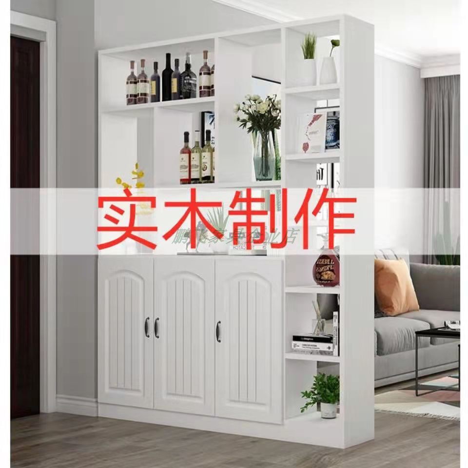 Into door closed cabinet shoe cabinet in one-room living room solid wood partition wine cabinet modern locker