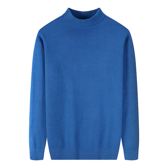 Suéter De Cachemira Medio Cuello Alto Jersey De Sótano De Invierno para Hombres Suéter De Algodón Color Sólido Calidez Más Terciopelo Estilo Grueso Versión Coreana