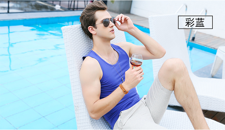 Áo vest nam Summer Slim Solid Color Sports Sports cotton co giãn vest vest nam trẻ trung áo khoác vest nam mỏng