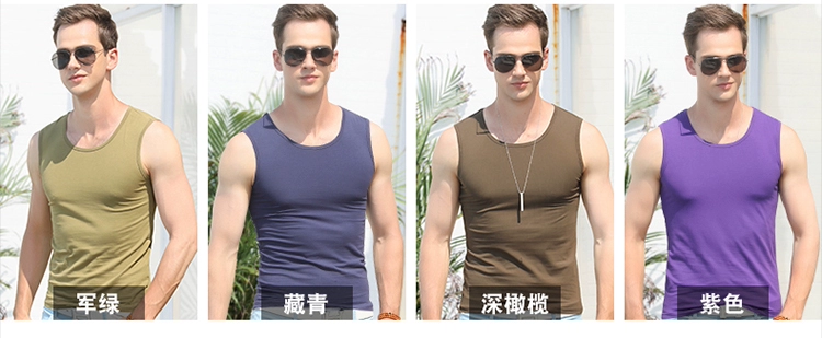 Mùa hè 2018 cỡ lớn thể thao co giãn thể thao vest nam thoáng khí áo vest cotton tinh khiết mồ hôi vest