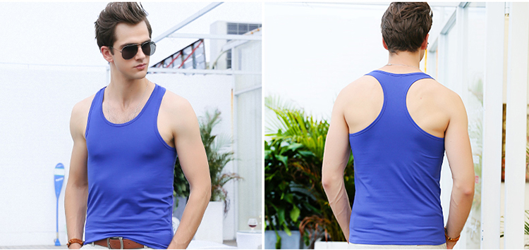 Áo vest nam Summer Slim Solid Color Sports Sports cotton co giãn vest vest nam trẻ trung áo khoác vest nam mỏng