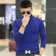 Original autumn Korean style men's bright red turtleneck long-sleeved T-shirt trendy slim casual top bottoming shirt T-shirt
