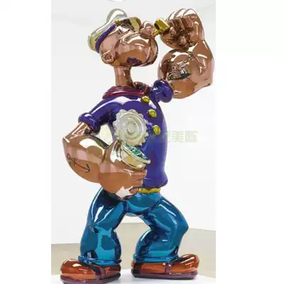 Custom Fiberglass Cartoon Popeye Sculpture Large Amusement Park Decoration Cinema Ornaments