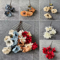 Wedding simulation flower big poppy flower purple orchid road lead row flower arrangement wedding hall decoration beautiful decorative flower art