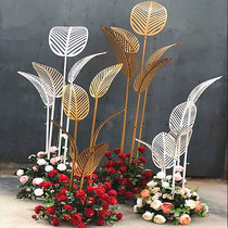 New wedding props iron bananas leaves roads wedding stage layout background table decoration ornaments