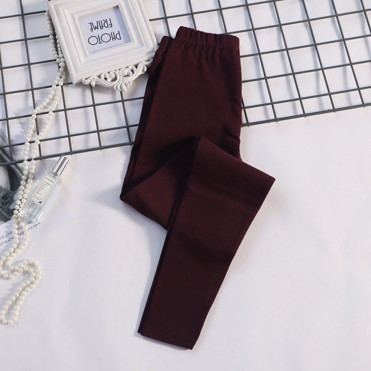 Mùa đông nhung dày cộng với quần legging nhung Phụ nữ mặc quần cạp cao cỡ lớn quần ấm là quần đen mỏng quần thun