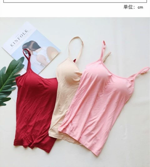 Mùa hè áo một mảnh pad áo yếm không có vành áo ngực bên trong đoạn ngắn bên trong áo sơ mi phía dưới