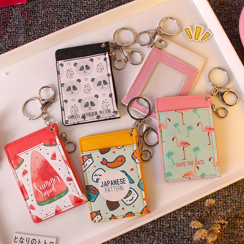 South Korea creative girl soft sister student meal card set subway entrance guard card set coin wallet dual-purpose two-in-one storage set