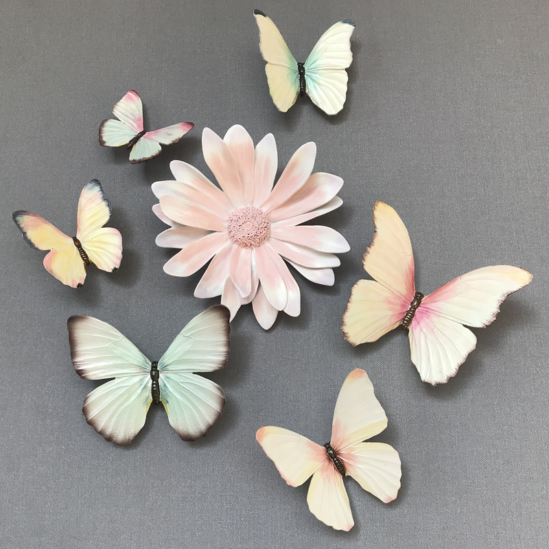 Nordic American Modern Creative Butterfly Wall-mounted Living-room Genguan Room Hallway Wall Deco Wall Decoration Wall Decoration