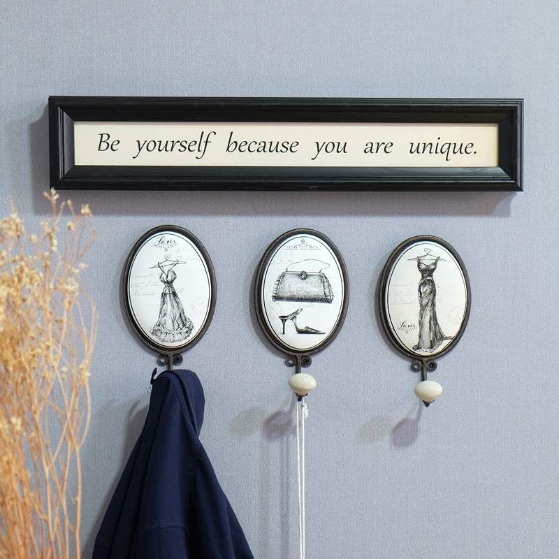 American retro hand painted clothing Decorative Hook Fashion Hook Creative Clothing Shop Fitting Cloakhat Hook