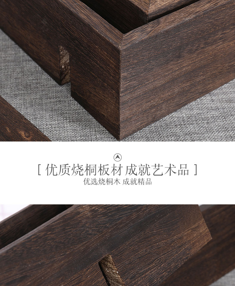 Kệ gỗ treo tường phòng khách treo tường vách ngăn kệ sách kệ sách phong cách Trung Quốc thêm kho báu ấm trà giá - Kệ kệ để sách treo tường