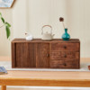 Solid wood desktop drawer storage cabinet tea set storage rack