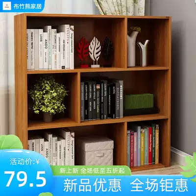 Desktop two or three layers of bookcases, wooden countertops, bookshelves, simple tables, space-saving shelves for students, wooden double layers