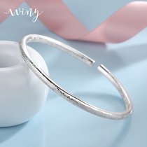 Winy999 sterling silver bracelet female thin circle niche design bracelet bracelet solid foot silver bracelet silver bracelet