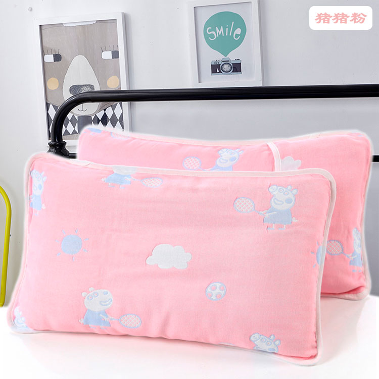 Sáu lớp gạc bông gối con bé dày gối sợi bông bao gồm gối bìa cartoon sinh viên đặc biệt - Khăn gối khăn trải gối