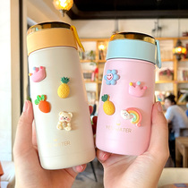 Summer ladies insulated cup high face value Mini stainless steel childrens water cup with tea septer portable student with hand mug