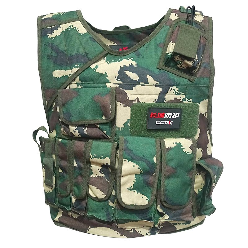 Great Wall Protection Camouflay Multi-pocket Combat Vest Intercom Soft Anti-Stab Protection Vest