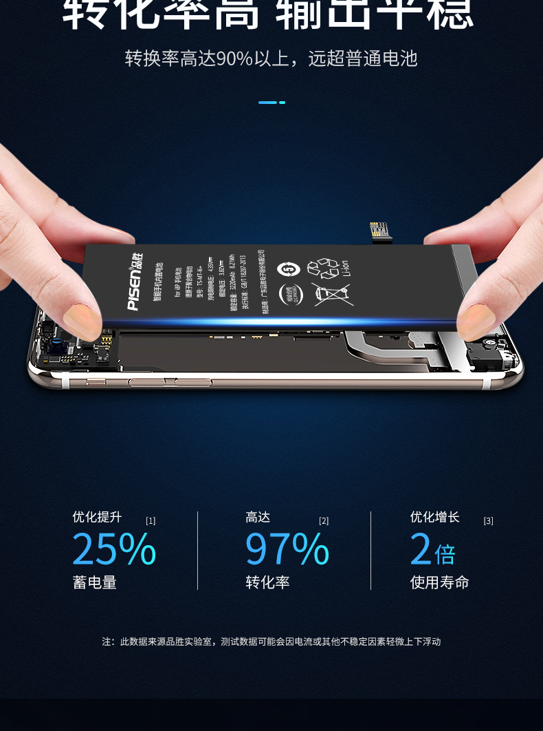 品胜 iPhone6电池 多20%高容量电池 图9