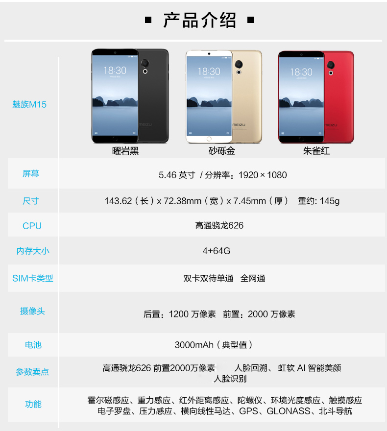 Từ đầu 1058 [Gói miễn lãi 3 kỳ 0 nhân dân tệ từ nguồn cung cấp loa Bluetooth] Meizu Meizu Meizu M15 Netcom điện thoại di động hàng đầu giới trẻ 15plus quyến rũ màu xanh pro7