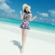 Cặp vợ chồng bảo thủ thời trang đồ bơi nam quần đi biển một mảnh kiểu váy phẳng thép tấm tụ tập để che bụng áo tắm mỏng nữ - Vài đồ bơi 	đồ đôi maxi đi biển