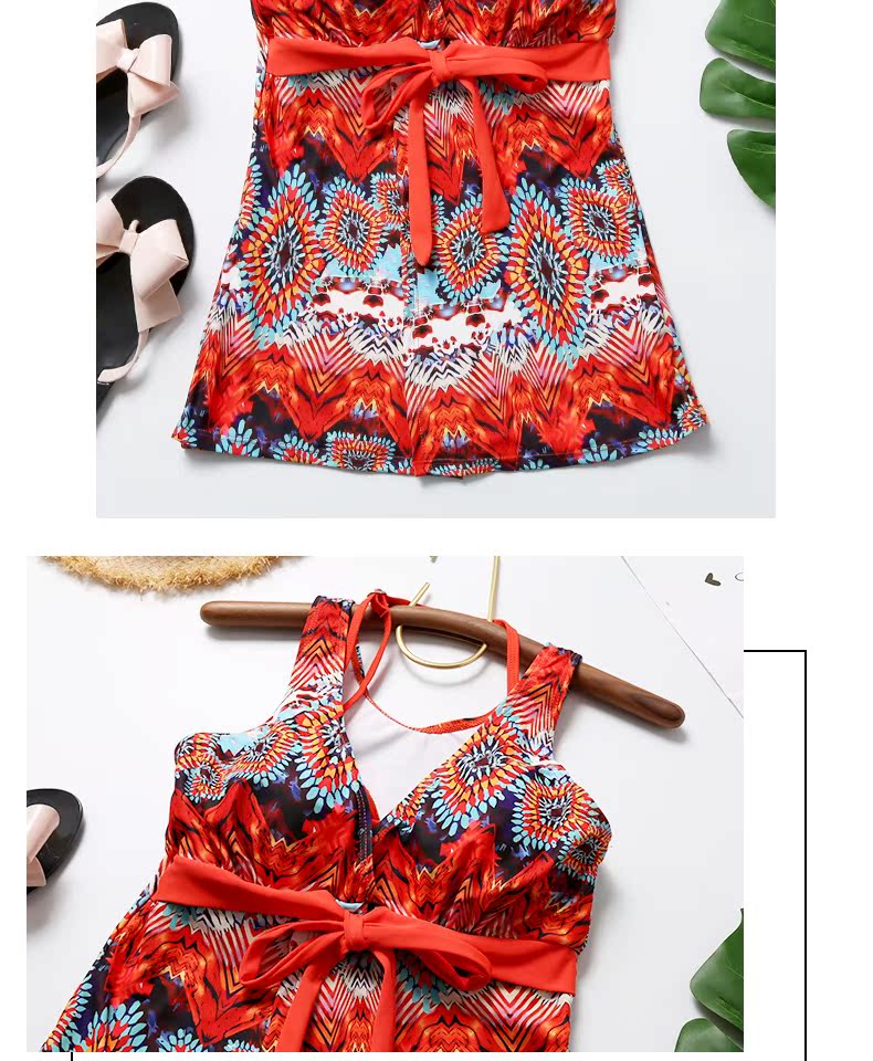 Thời trang mới mùa xuân cặp đôi đồ bơi che bụng thon gọn bảo thủ chia phẳng góc thép hỗ trợ ngực nhỏ thu thập đồ bơi nữ - Vài đồ bơi 	đồ đôi đi biển cặp	