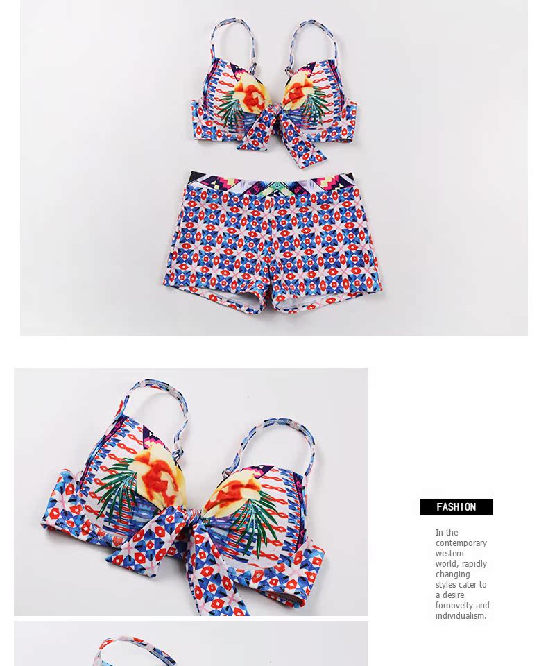 Cặp đôi mới bơi đồ bơi ngực nhỏ tụ tập gợi cảm bikini bikini ba mảnh áo tắm nữ thoải mái đi biển - Vài đồ bơi 	bộ đồ đôi đi biển