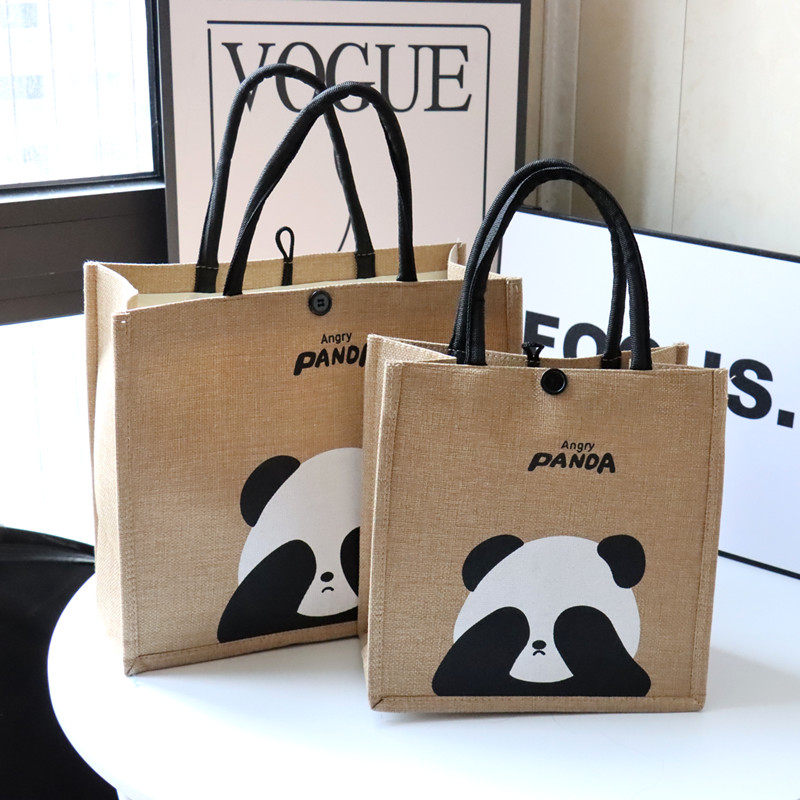 2025 новая льняная сумка, портативная сумка для покупок, женская сумка на плечо большой емкости, холщовая сумка, рабочая сумка, сумка-тоут