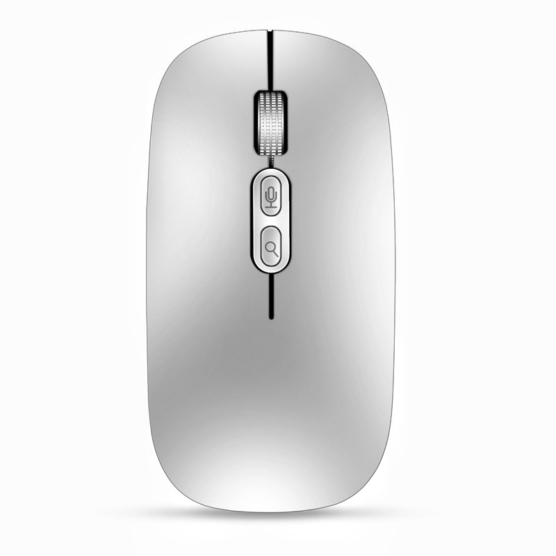 Computer wireless smart voice ai sliding mouse mute light thin charging silver photoelectrical office notebook for the elderly