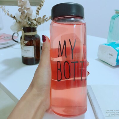 my bottle玻璃杯ins风便携带盖简约创意水杯韩国学生水杯子随手杯