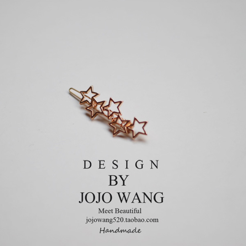 Ngôi sao chủ đề kẹp tóc ánh sáng vàng bên clip trên clip clip Ngày Valentine phụ kiện tóc mũ quà tặng Hàn Quốc clip - Phụ kiện tóc đồ cột tóc