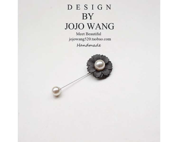 Những chiếc trâm cài này siêu tốt ~ cổ áo đính ngọc trai đính cườm handmade kiểu hoa nhung đơn giản ghim cài áo vest nam Chanel