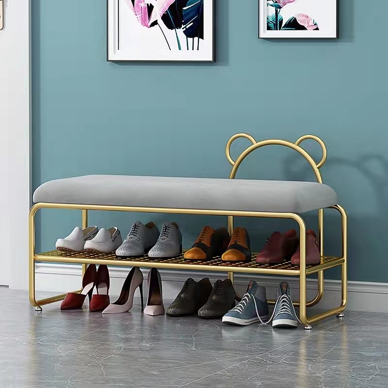 Nordic household shoe changing stool net red sofa stool bench bench door entrance wear shoe stool shoe rack shoe cabinet seat stool one