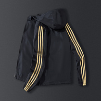 The new hooded baseball uniform mens jacket plus size trend Korean version of the versatile loose casual top Spring and Autumn jacket