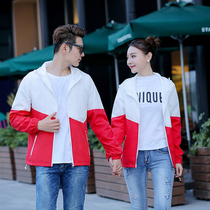Spring and Autumn Mens and Women Jackets Student Long Sleeve Sports Outerwear Couples Class Dress Windbreak 2020 Hooded Casual Jacket