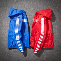 Sunscreen clothing mens and womens outdoor sports jacket sunscreen clothing trend new summer ultra-thin breathable couple skin trench coat