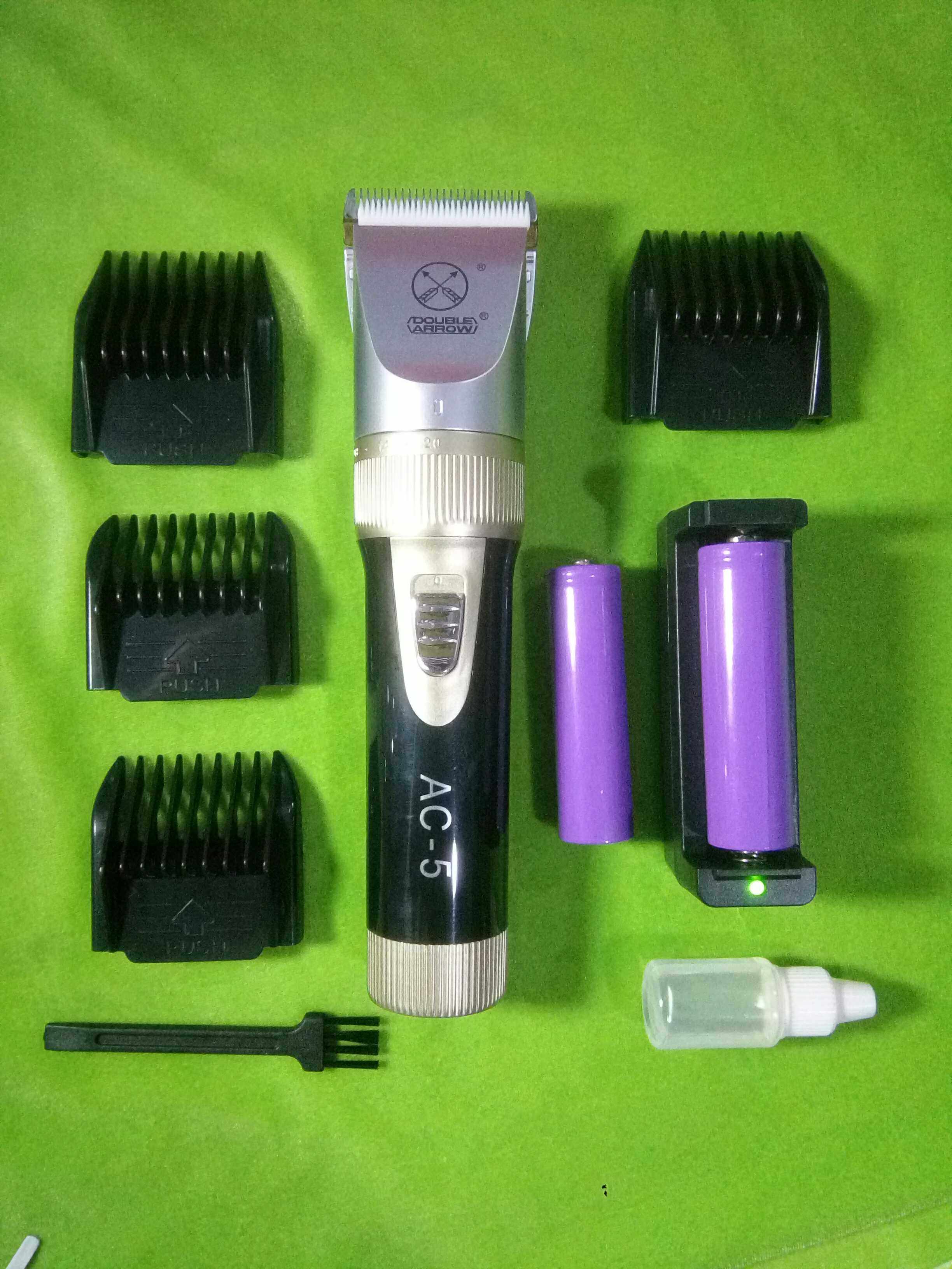 New products Double Arrow AC5 rechargeable hairdresser two large-capacity lithium battery mute ceramic cutter heads
