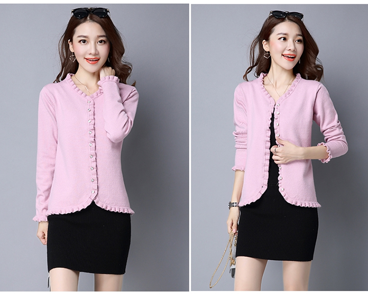 Áo len cardigan ngắn 2018 mùa hè mới của phụ nữ mùa xuân và mùa thu Thời trang Hàn Quốc mùa xuân Áo len lỏng áo khoác nữ mẫu áo len nữ đẹp 2021