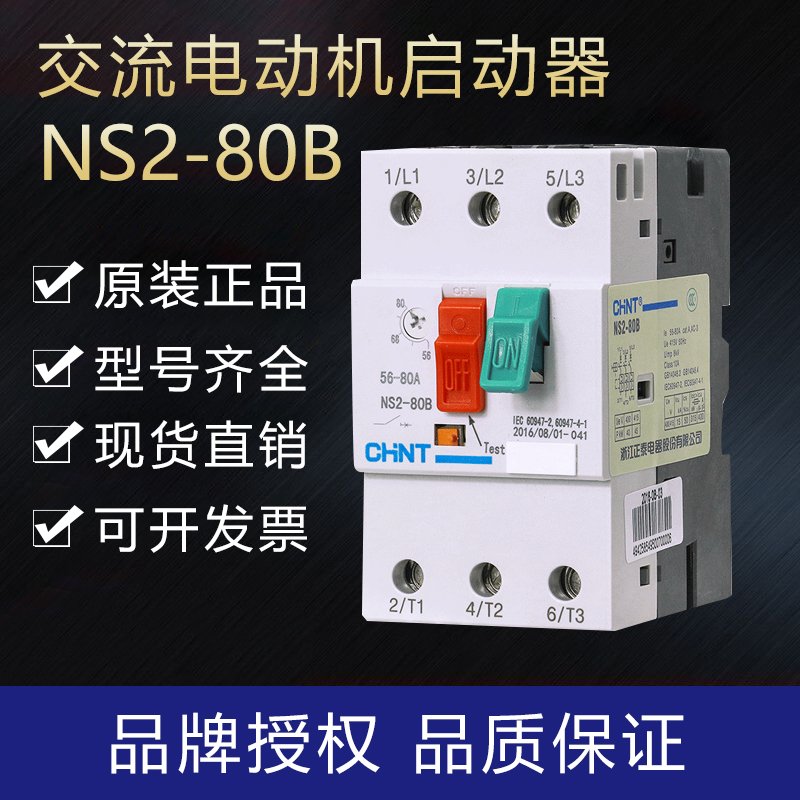 Zhengtai AC motor starter circuit breaker motor protector NS2-80B