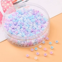 2# фиолетовый синий | Стеклянные рисовые бусинки крем мабаи 4 мм диаметр около 1 мм 10 г/упаковка около 170 таблеток