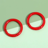 ❥Хит продаж, модель 3#, красный | Сплав, окрашенный распылением, разноцветный, круглой формы, около 30 мм, 2 шт.