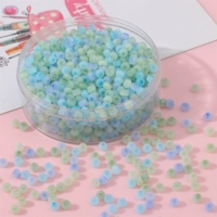 1# Синий и зеленый | Кошачий глаз ледовой стекло 4 мм, размер пор около 1 мм, около 150 кусочков