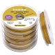 Золотая стальная проволка из нержавеющей стали, шелковые нитки, 0.38mm, 50м
