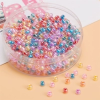 3# Цветочная система | Стеклянные рисовые шарики единорог кристалл цирконий 4 мм размер пор около 1 мм 10 г/упаковка около 160 кусочков